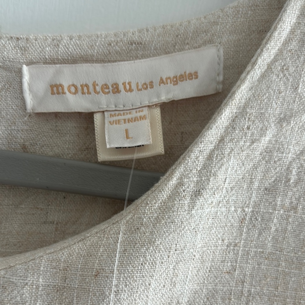 Linen Dress Short Sleeve - Picture 2 of 3
